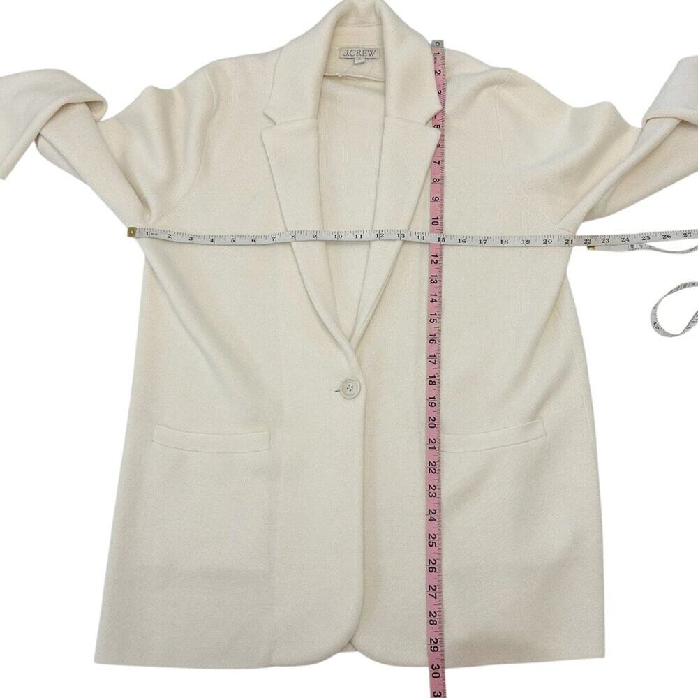 J. Crew Cecile Relaxed Sweater Blazer Ivory Medium - Picture 10 of 15